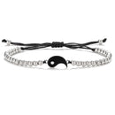 Tai Chi Yin Yang Paar Armbänder Legierung Anhänger verstellbare Flechtkette Armband Halskette passende Liebhaber Armbänder Halsketten