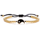 Tai Chi Yin Yang Paar Armbänder Legierung Anhänger verstellbare Flechtkette Armband Halskette passende Liebhaber Armbänder Halsketten