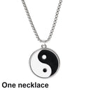 Tai Chi Yin Yang Paar Armbänder Legierung Anhänger verstellbare Flechtkette Armband Halskette passende Liebhaber Armbänder Halsketten