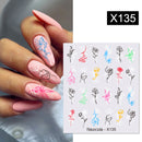 Harunouta 1 Bogen Wasserabziehbilder Transfer Schlange Obst Blume Sommer Alphabet Blätter Nail Art Maniküre Aufkleber Dekoration