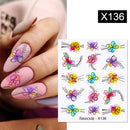 Harunouta 1 Bogen Wasserabziehbilder Transfer Schlange Obst Blume Sommer Alphabet Blätter Nail Art Maniküre Aufkleber Dekoration