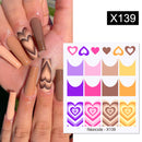 Harunouta 1 Bogen Wasserabziehbilder Transfer Schlange Obst Blume Sommer Alphabet Blätter Nail Art Maniküre Aufkleber Dekoration