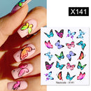 Harunouta 1 Bogen Wasserabziehbilder Transfer Schlange Obst Blume Sommer Alphabet Blätter Nail Art Maniküre Aufkleber Dekoration