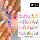 Harunouta 1 Bogen Wasserabziehbilder Transfer Schlange Obst Blume Sommer Alphabet Blätter Nail Art Maniküre Aufkleber Dekoration