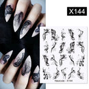 Harunouta 1 Bogen Wasserabziehbilder Transfer Schlange Obst Blume Sommer Alphabet Blätter Nail Art Maniküre Aufkleber Dekoration