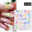 Harunouta 1 Bogen Wasserabziehbilder Transfer Schlange Obst Blume Sommer Alphabet Blätter Nail Art Maniküre Aufkleber Dekoration