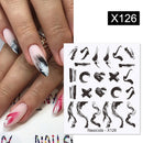 Harunouta 1 Bogen Wasserabziehbilder Transfer Schlange Obst Blume Sommer Alphabet Blätter Nail Art Maniküre Aufkleber Dekoration