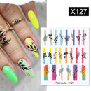 Harunouta 1 Bogen Wasserabziehbilder Transfer Schlange Obst Blume Sommer Alphabet Blätter Nail Art Maniküre Aufkleber Dekoration