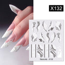Harunouta 1 Bogen Wasserabziehbilder Transfer Schlange Obst Blume Sommer Alphabet Blätter Nail Art Maniküre Aufkleber Dekoration