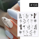 Harunouta 1 Bogen Wasserabziehbilder Transfer Schlange Obst Blume Sommer Alphabet Blätter Nail Art Maniküre Aufkleber Dekoration