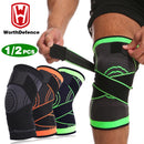 Worthdefence 1/2 PCS Knieschützer Hosenträger Sport Unterstützung Knieschützer Männer Frauen für Arthritis Gelenke Protector Fitness Kompressionsmanschette