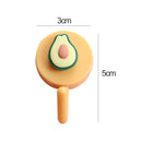 1 stück Nette Wandhaken Schlüsselhalter Türbehang Kunststoff Selbstklebende Wandaufhänger Cartoon Früchte Form Haken Für Kinderzimmer Wohnkultur