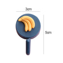 1 stück Nette Wandhaken Schlüsselhalter Türbehang Kunststoff Selbstklebende Wandaufhänger Cartoon Früchte Form Haken Für Kinderzimmer Wohnkultur