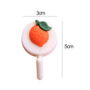 1 stück Nette Wandhaken Schlüsselhalter Türbehang Kunststoff Selbstklebende Wandaufhänger Cartoon Früchte Form Haken Für Kinderzimmer Wohnkultur