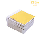 100/200 hojas de papel de aluminio de imitación de oro y plata hoja dorada DIY arte papel para manualidades cumpleaños fiesta boda pastel postre decoraciones