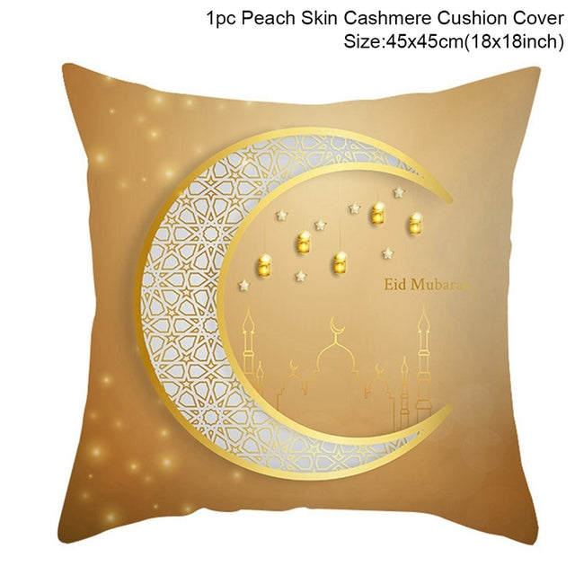 EID Mubarak Decor Cushion Cover Ramadan Decorations For Home Islamic Muslim Decor Ramadan Kareem EID Al Adha Ramada Pillowcase