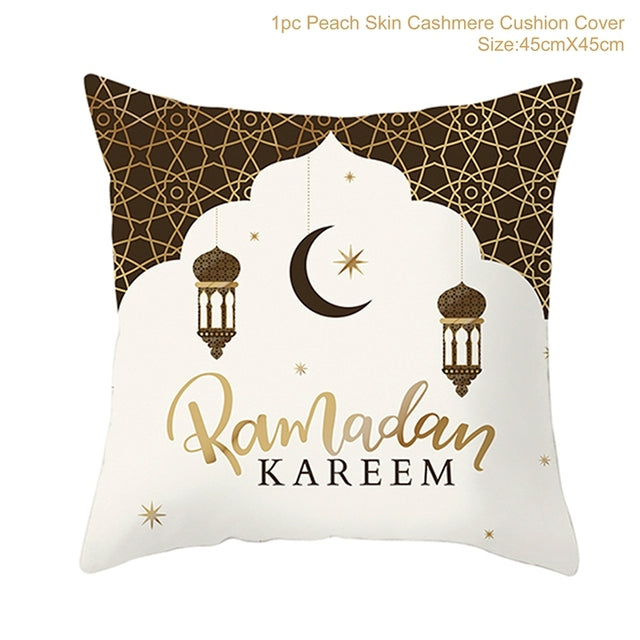 EID Mubarak Decor Cushion Cover Ramadan Decorations For Home Islamic Muslim Decor Ramadan Kareem EID Al Adha Ramada Pillowcase