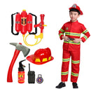2022 Halloween Cosplay Kinder Feuerwehrmann Uniform Kinder Sam Feuerwehrmann Rolle Arbeitskleidung Anzug Junge Mädchen Performance Party Kostüme
