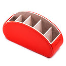 5-Grid-Organizer aus Pu-Leder, Fernbedienung, Telefon- und Fernsehhalter, Schreibtisch-Aufbewahrungsbox, Kosmetikbürsten-Aufbewahrungshalter