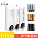 Dispensador de jabón individual/doble/Triple de 350ml, dispensador de champú para baño de ducha de montaje en pared, contenedor de jabón líquido, accesorios de baño