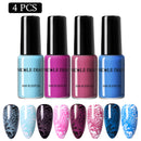 NICOLE DIARY 6ml Stamping Nagellack Schwarz Weiß Nail Art Drucklack Stempel für Nägel Hybrid Nagellack Lacke