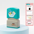 Baby-Namensstempel, maßgeschneidertes DIY-Geschenk für Kinder, versiegeln, Studentenkleidung, Kapitel, nicht leicht zu verblassen, Sicherheit, niedliches Monster-Spielzeug