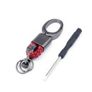 Anti-Lost Car Key Pendant Split Rings Keychain Phone Number Card Keyring Auto Vehicle Lobster Clasp Key Chain Car Accessories