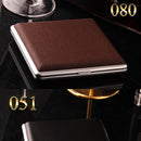 Herrengeschenk High-End 20 Zigarrenkiste Leder Metall Zigaretten Aufbewahrungsbox Reise Outdoor Raucher Werkzeug Feuerzeug Zubehör