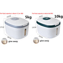 Kitchen Container 5KG 10KG Bucket Nano Insect-Proof Moisture-Proof Rice Box Grain Sealed Jar Home Storage Pet Dog Food Store Box