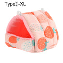 Niedliches Winter-Kaninchen-Eichhörnchen-Minikäfig-Meerschweinchen-Nest-Kleintier-Schlafbett-Hamster-Haus-warme Matte