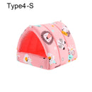 Niedliches Winter-Kaninchen-Eichhörnchen-Minikäfig-Meerschweinchen-Nest-Kleintier-Schlafbett-Hamster-Haus-warme Matte