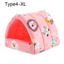 Niedliches Winter-Kaninchen-Eichhörnchen-Minikäfig-Meerschweinchen-Nest-Kleintier-Schlafbett-Hamster-Haus-warme Matte