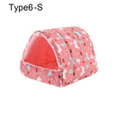 Niedliches Winter-Kaninchen-Eichhörnchen-Minikäfig-Meerschweinchen-Nest-Kleintier-Schlafbett-Hamster-Haus-warme Matte