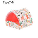 Niedliches Winter-Kaninchen-Eichhörnchen-Minikäfig-Meerschweinchen-Nest-Kleintier-Schlafbett-Hamster-Haus-warme Matte