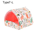 Niedliches Winter-Kaninchen-Eichhörnchen-Minikäfig-Meerschweinchen-Nest-Kleintier-Schlafbett-Hamster-Haus-warme Matte