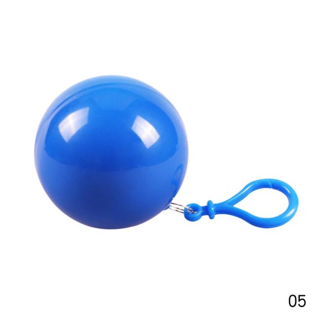 Praktischer tragbarer Regen-Poncho-Ball für Erwachsene, extra dicker, wasserdichter Notfall-Regenmantel, bunter Einweg-Poncho mit Haken