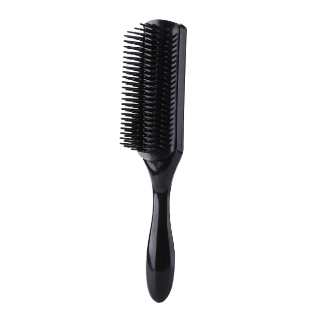 9-reihige Entwirrungs-Haarbürste Denman Detangler Haarbürste Kopfhaut-Massagegerät, gerader, lockiger, nasser Haarkamm für Frauen, Männer, Heimsalon