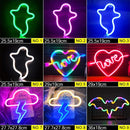 Venta al por mayor LED Neon Night Light Sign Wall Art Sign Night Lamp Regalo de cumpleaños de Navidad Wedding Party Wall Hanging Neon Lamp Home Decor