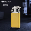 Neues blaues Flammen-Metallkrokodil-Delphin-Doppelfeuerzeug kreatives direktes winddichtes offenes Feuer-Umwandlungsfeuerzeug, Geschenk des Mannes