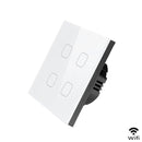 EsooLi Tuya Smart Life Glasscheibe EU/UK Standard-Touch-Schalter Zero/Single Fire Line Sprachsteuerung Licht Drahtloser Wandschalter