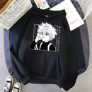 2022 Heißer japanischer Anime Manga Kawaii Hunter X Hunter Hoodies Männer / Frauen Kurzarm-Sweatshirt Killua Zoldyck Hoddie für Teenager