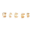 LATS Gold Blätter Ohr Manschette Schwarz Non-Piercing Ohrclip Ohrringe für Frauen Männer Gefälschte Knorpel Ohrring Manschette Trend Schmuck Großhandel