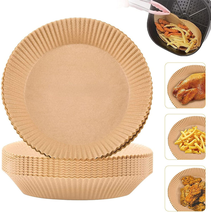 Air Fryer Disposable Paper Liner Non-Stick Mat Mat Steamer Round Paper Baking Microwave Oven Parchment Paper Kitchen Cookers