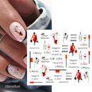 Anime Avocado Frucht Transfer Nagel Aufkleber Charms Sommer Wasser Aufkleber für Nägel Slider Charakter Bild Tattoo Aufkleber Dekoration