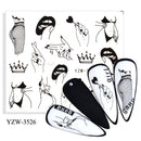 Anime Avocado Frucht Transfer Nagel Aufkleber Charms Sommer Wasser Aufkleber für Nägel Slider Charakter Bild Tattoo Aufkleber Dekoration