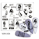 Anime Avocado Frucht Transfer Nagel Aufkleber Charms Sommer Wasser Aufkleber für Nägel Slider Charakter Bild Tattoo Aufkleber Dekoration