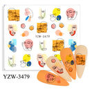 Anime Avocado Frucht Transfer Nagel Aufkleber Charms Sommer Wasser Aufkleber für Nägel Slider Charakter Bild Tattoo Aufkleber Dekoration