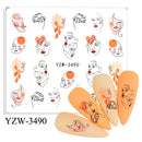 Anime Avocado Frucht Transfer Nagel Aufkleber Charms Sommer Wasser Aufkleber für Nägel Slider Charakter Bild Tattoo Aufkleber Dekoration