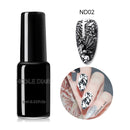 NICOLE DIARY 6ml Stamping Nagellack Schwarz Weiß Nail Art Drucklack Stempel für Nägel Hybrid Nagellack Lacke