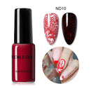 NICOLE DIARY 6ml Stamping Nagellack Schwarz Weiß Nail Art Drucklack Stempel für Nägel Hybrid Nagellack Lacke